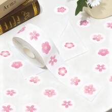 500pcs Small Cherry Blossom Doodle Roll Stickers, 1 Inch Round 8 Patterns, Floral Sealing Labels For Envelopes, Magazines, Phone Cases, Water Bottles, Computer Helmets, Scrapbooks, DIY Decoration, Holiday Party Gift Packaging, PVC Self-Adhesive Seal Stickers - Cartoon Sakura - View 2