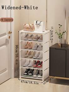 Estantería vertical estrecha para zapatos, ahorra espacio, con opciones de tamaño doble: estrecha para uso individual, talla grande ancha para parejas/familias, fácil montaje, adecuada para dormitorios, apartamentos y hogares pequeños - Multicolor - Ver 24