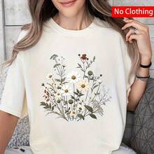 1 pieza de Parche Termotransferible Floral Vibrante| Adecuado para camisetas, jeans, sudaderas, mochilas y almohadas. - Blanco - Ver 3