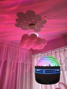 [Aurora Night Light] 1pc Aurora LED Projection Night Light USB Powered Multicolor Northern Lights Projector With Remote Control, Adjustable Brightness - Suitable For Bedroom, Living Room Decoration LED Light - Multi-color light - View 8