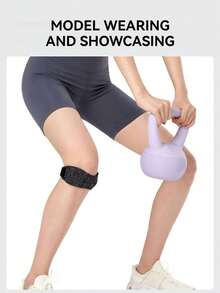 1 pieza Correa ajustable de soporte grueso para la rodilla, diseño reflectante para deportes, correr, fitness, baloncesto, senderismo - Multicolor - View 10