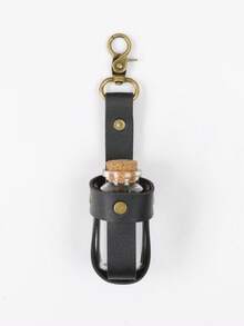 2PCS Set Medieval Leather Hanging Potion Bottle Set, Renaissance LARP Glass Vial With Cork Stopper & Leather Holster, Vintage Belt Clip Accessory For Cosplay, Renaissance Market & Witchcraft - A - View 5