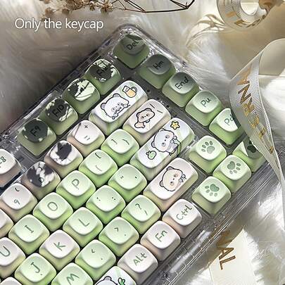 Ice Cream Bear Keycaps, Suitable For Office Workers
