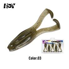 KINGDOM 5PCS/Package Frog Shadow Floating Soft Lure 90mm 6.2g, TPE Material Tear-Resistance, Design Low Center Of Gravity, Slow Retrieval, Salt Impregnated On Belly, Suitable For Bass Snakehead Pike - Multicolor - View 10