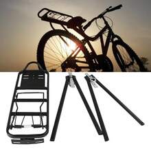 Bicycle Rack Aluminum Adjustable Cycling Luggage Carrier 70kg Capacity Bike Rack Rack Cargo Carrier - 黑色 - 查看 10