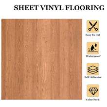 40 Sheet Vinyl Flooring 11.8 X 11.8 Peel And Stick Floor Tile, Waterproof Tiles Sheets, Flooring Wood Planks, Backsplash Tiles, Wood Grey/White Marble/Black Marble Self Adhesive Floor Tiles Sticky Laminate Flooring For Bathroom Kitchen Basement RV Dining Room, Bedrooms(Not Real Tile) - CLS-32 - 查看 3