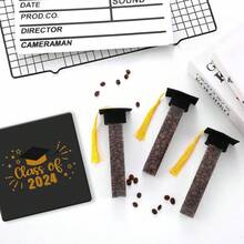 Bộ 12 món quà tốt nghiệp hình ống năm 2026, bao gồm 6 hộp đựng kẹo tốt nghiệp và 6 bộ dây đeo mũ tốt nghiệp mini có tua rua vàng, thích hợp làm quà tặng cho khách dự tiệc tốt nghiệp (Màu đen) - Nhiều màu - Xem 5
