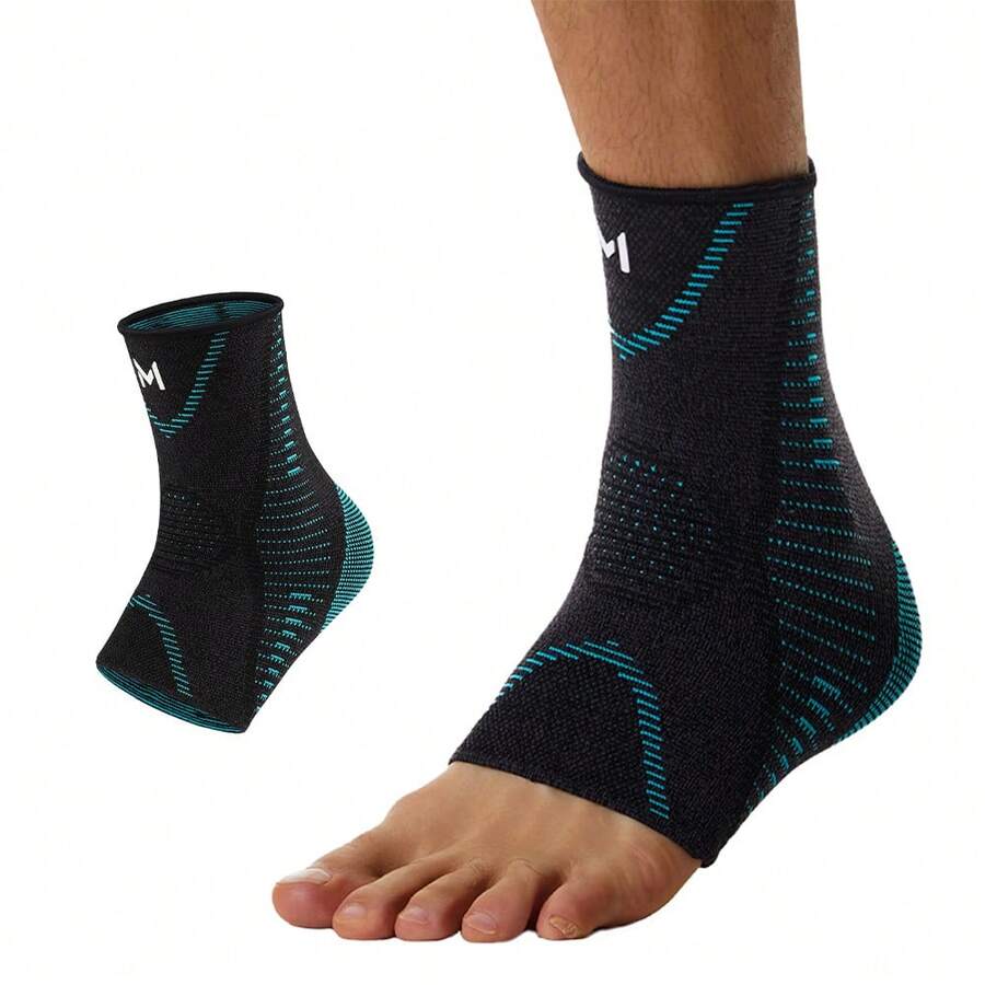 AA MASEDA 1pc Ankle Compression Sleeve, Sports Support Ankle Brace, Comfortable & Snug Fit For Ankle Joint, Suitable For Men & Women Sports, Fitness, Running, Hiking