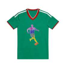 Soccer Jersey Colorful Soccer Player Silhouette Design - Multicolor - View 1
