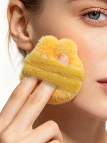 Bông phấn nhung hình hổ, bông mút trang điểm mềm mại, bông phấn bông xốp có ruy băng, bông mút thay thế dày dặn cho phấn phủ dạng bột, có sẵn các gói 2/4/6/8/10 chiếc. - Nhiều màu - Xem 3