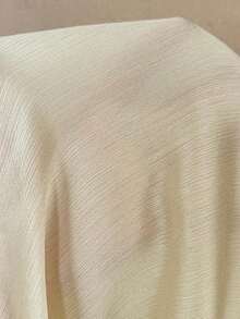 Camisa de manga corta de unicolor casual de talla grande, verano - Blanco 2 - Ver 7