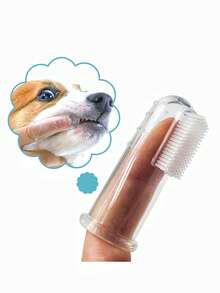 2 piezas Cepillo de dientes para mascotas en el dedo, apto para perros y gatos, cepillo de dientes para el dedo del perro, cepillo de limpieza de dientes para mascotas - Ver 2