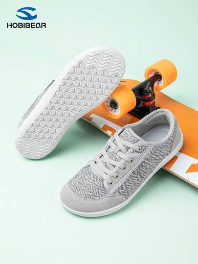 HOBIBEAR 1 đôi giày đi bộ ngoài trời unisex, giày thể thao nữ thời trang đế cao su, thiết kế rộng rãi, giày thể thao thường ngày thoải mái, giày chạy bộ, giày tập luyện, giày đi bộ nhẹ, giày leo núi ngoài trời.
