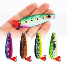 1PC 20g/0.71oz Long Casting Metal Jig Lure Sinking Spoon Bait With Red Tail Fin And Sharp Double Hook For Freshwater Saltwater - S024 - View 8