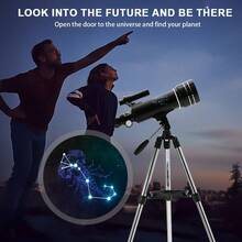 1pc 70mm Aperture 400mm Focal Length 12 Constellation Astronomical Telescope, Large Eyepiece, Long Focal Length 70mm, Large Objective Lens, 150x Zoom, Portable 4-Layer Ultra-High Adjustable Star Map Tripod, Phone Camera Clip, Backpack, Suitable For Star And Moon Observation, Home Decor, Decorative Telescope, Perfect Holiday Gift - Multicolor - View 5