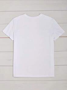 Camiseta Casual con Estampado de Dachshund - Exclusiva para Dueños de Perros - Versátil Camiseta de Manga Corta con Cuello Redondo - Blanco - Ver 2