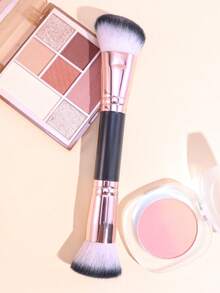 Pincel de maquillaje multifuncional 2 en 1, pincel de contorno y pincel de rubor, crea un maquillaje perfecto sin esfuerzo, adecuado para principiantes, herramienta de belleza portátil - Multicolor - Ver 8