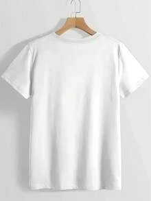 Women's Grey "Adventure Moment" Print T-Shirt, Relaxed And Modern Fit With Printed Short Sleeves, Casual Round Neck Top, Suitable For Summer Camps, Outdoor Activities And Holidays, With Inspirational Phrases, Comfortable And Loose Style. New Arrivals For Summer. - 黑色 - 查看 8