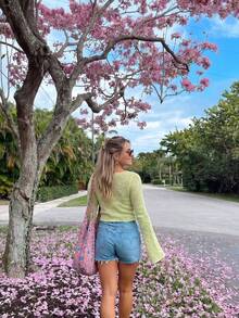 Áo len dài tay nữ thời trang, đa năng, phù hợp mặc hàng ngày và hẹn hò. - Màu xanh Bạc hà - Xem 8