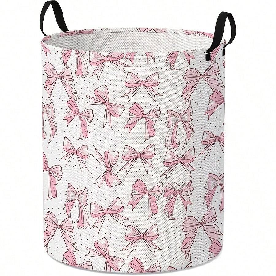 1 pezzo, Contenitore per la Biancheria Rosa per la Camera da Letto, Cesto per Vestiti Sporchi, Cesto per la Biancheria con Manico, Borsa Portaoggetti per Coperte e Asciugamani, Scatola Organizzatrice di dimensioni 35,05X41,91 cm/39,88X49,78 cm - 35,05 x 41,91 cm - Visualizzare 1