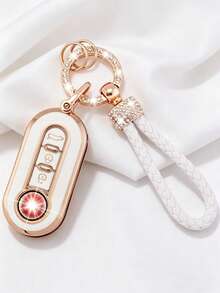 1pc Soft TPU Car Key Fob Cover/Protector Case, Suitable For Fiat 500, Peugeot, Buick, Iveco, Olsen Car Key Remote Control Shell, Anti-Drop, Anti-Dust, Elegant High-End Key Holder, Also Suitable For Women Gifts For Mother, Father, Graduation, And Teacher - one-size - View 5