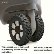 8pcs Multi-Color Off-Road Tire Tread Silicone Wheel Protectors, Thick Wear-Resistant Anti-Slip Quiet Design, Luggage Suitcase Caster Covers, Office Chair Caster Protective Accessories, Suitable For Travel And Home Use - Multicolor - View 5
