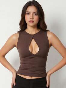 Women Tank Tops & Camis - Chocolate - View 3