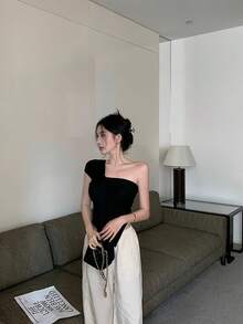 Women Tops - Khaki - View 2