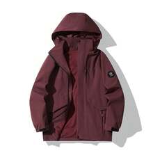 Men Shell Jackets - בורדו (יוניסקס) - ראה 12
