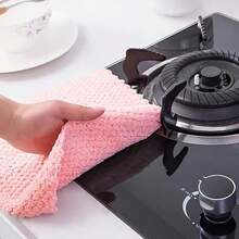 10/20pcs Of Double-Sided Dishwashing Cloths, Ideal For Kitchen Cleaning, Featuring A Non-Shedding Plaid Design, Effective As A Stain Remover Scouring Pad, Assorted Styles Available. - 混色鳳梨格抹布10條 - 查看 6