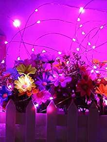 1件 3/5/10米銅線串燈 - 適用於室內家居、臥室、婚禮和派對裝飾，母親節慶祝活動、臥室佈置、婚禮佈置、LED房間裝飾燈的理想選擇 - 銅色線 - 查看 9