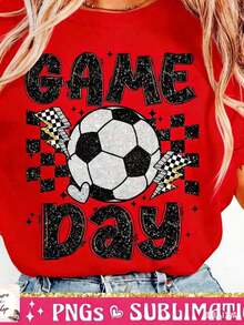 Cute Unisex Premium Casual T-Shirts For Soccer Match Day, Soccer Glow, Soccer Vibes, Retro Soccer Jersey Design, Soccer Mom, Match Day, Sports. Breathable And Fashionable Short Sleeve T-Shirts For Men And Women. - 紅色 - 查看 1