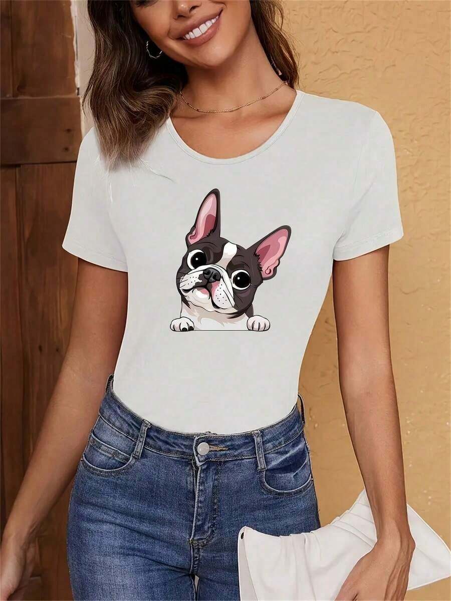 100% Cotton. Vintage Steam Locomotive Charm! A T-Shirt With A Unique Design, A Must-Have For Vintage Style Enthusiasts. Stylish Casual Sportswear With A Comfortable Crew Neck And Short Sleeves, Suitable For All Seasons. A Summer T-Shirt For Women. - 白色 - 查看 1