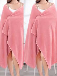 菠萝格纹超大粉色浴巾，适合家庭使用，家居浴室装饰，返校季必备，美容院适用，家用浴室淋浴毛巾，美容院、酒店、运动、家居必需品、毛巾、护肤浴巾 - 粉色 - 查看 7