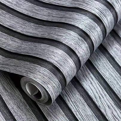 1 Cuộn Giấy Dán Tường Tự Dính Vân Gỗ 3D/Giấy Dán Tường Chống Thấm Nước/Có Thể Tháo Gỡ/Giấy Dán Tường Hiệu Ứng Rãnh Than/Vinyl Dùng Để Trang Trí Nhà Cửa/Đầu Giường/Trang Trí Tường Sau TV/Phòng Ngủ/Phòng Khách/Ký Túc Xá/Trang Trí Phòng
