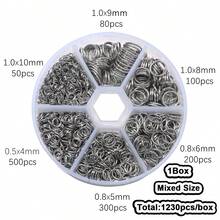 200/1230个不锈钢开口圈/开口环配件 - 多功能开口圈，适用于DIY珠宝制作、项链、手链、小型企业用品 - 易于使用、用途广泛且经久耐用 - 鋼 - 查看 10