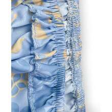 Vestido primavera mujer estampado, estilo sensual, escote al cuello con tirantes, calados y corte en capas - Azul - Ver 6