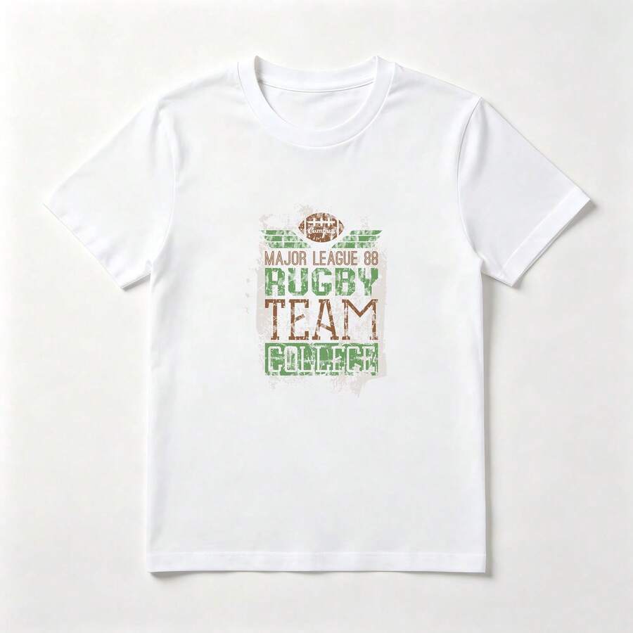 Rugby Vintage Playera de Algodón 100% Blanca Deportiva - Blanco - Ver 1