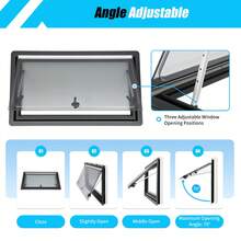 Cut Out RV Caravan Camper Hinged Push Window Ventilation Hatch MG16RW 900*500mm - Caravan Extrapolated Ventilation Window - View 7