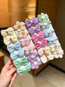 Dây buộc tóc bằng vải mềm mại, không gây hư tổn tóc, dây buộc tóc dễ thương, dây chun buộc tóc, dây buộc tóc bằng cao su. - Nhiều màu - Xem 2