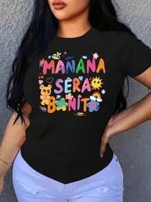 1 Piece Of Unisex Women's T-Shirt, Sporty And Casual, 180g, 100% Cotton - 黑色 - 查看 8