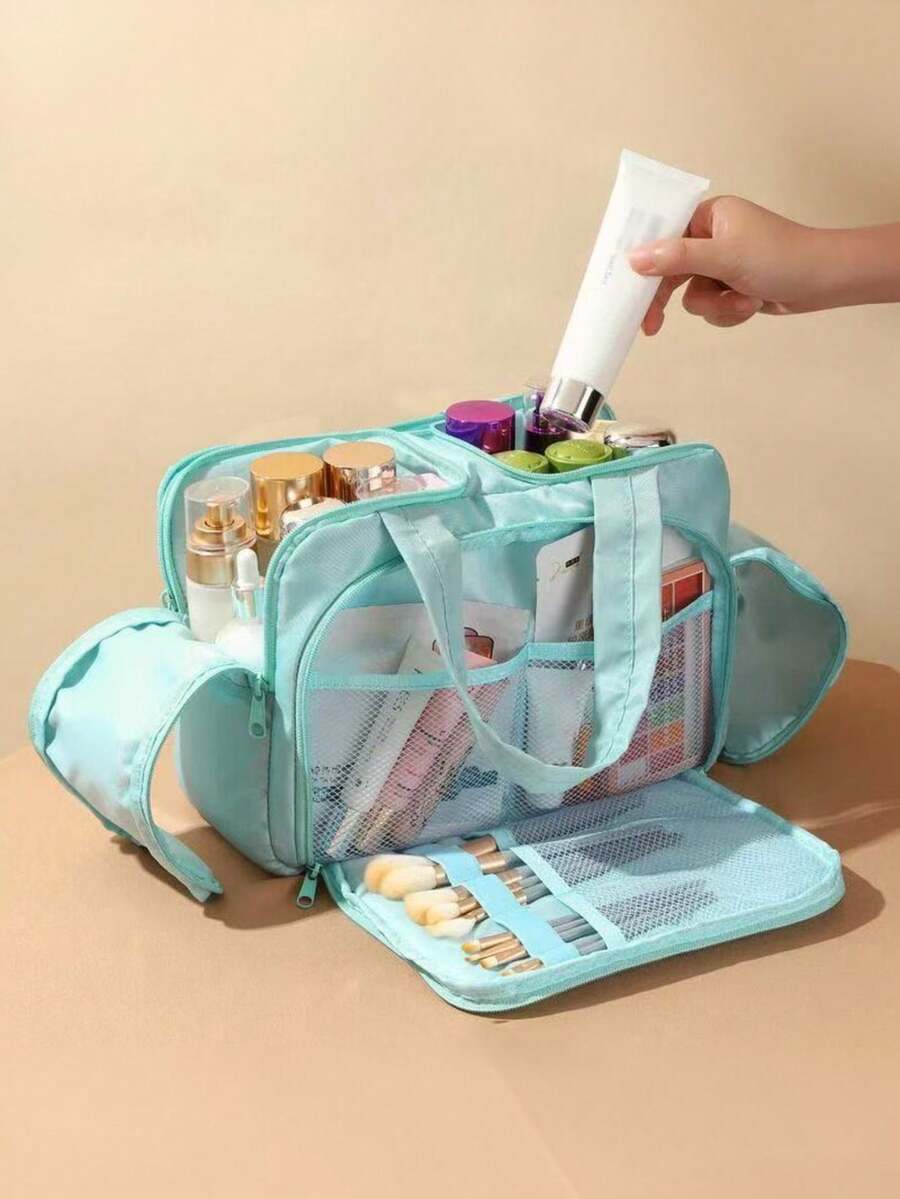 Túi đựng mỹ phẩm nhiều lớp, túi đựng đồ du lịch dung tích lớn, túi đựng đồ vệ sinh cá nhân đa chức năng, túi sắp xếp hành lý, túi đựng mỹ phẩm đa năng, túi đựng đồ, túi đựng mỹ phẩm, túi chăm sóc da, túi đựng đồ vệ sinh cá nhân dung tích lớn. - Nhiều màu - Xem 1