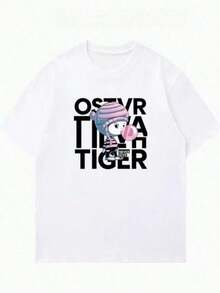blusas para mujer 2026, nueva colección de verano, camisa casual con estampado de letras - Camiseta de manga corta de algodón puro a la moda para hombre y mujer, adecuada como regalo. playera de mujer. blusas>elegantes. boho chic,Top de mujer suave, transpirable y cómodo, ideal para primavera, verano y otoño, perfecto para vacaciones, viajes y uso diario. - Blanco - Ver 1