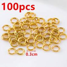 100-200个不锈钢开口连接环，直径3-10毫米，金色，适用于珠宝制作、连接器、DIY配件 - 不銹鋼跳環 - 查看 20