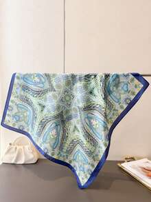 1 chiếc khăn bandana in họa tiết hạt điều, chất liệu giả lụa, đa năng cao cấp, có thể dùng làm khăn quàng cổ, khăn trùm đầu hoặc khăn choàng. - Nhiều màu - Xem 9