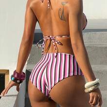 New Two-Piece Bikini With Decorative Stripes For Beach Photoshoots 2026 - Flower - View 5