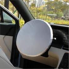 Tấm che nắng vô lăng ô tô đa năng 42cm, vải phủ bạc phản quang cách nhiệt hiệu quả, phù hợp với mọi loại xe, dễ sử dụng không gây bỏng tay, bảo vệ vô lăng khỏi lão hóa. - A - Xem 3