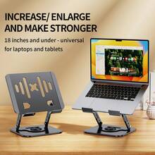1pc Metal Thickened Dual-Support Laptop Stand, Large Hollow Plate For Good Heat Dissipation And Stable Support, Suitable For Laptops And Tablets, For Office, Study, Gaming And As A Gift - View 1