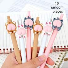 Bút bi gel hình động vật màu hồng ngộ nghĩnh, mực đen có thể thay thế, văn phòng phẩm hoạt hình dễ thương, thích hợp cho trường học, văn phòng, sử dụng hàng ngày tại nhà, quà tặng học sinh, quà sinh nhật, quà ngày lễ. - Bộ - Xem 11