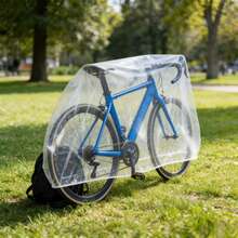 High Transparency Material Road Bike Protective Cover, No Sun Protection Value, Elastic Closure Design, Quick Wear, Suitable For Road Bikes, Mountain Bikes And Other Cycling Gear, Portable Disposable Transparent Bicycle Cover - Multicolor - View 5